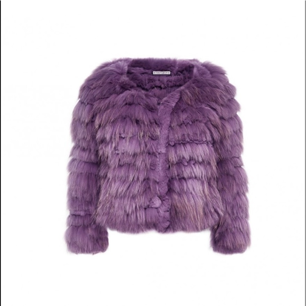 Alice and Olivia fawn fur jacket